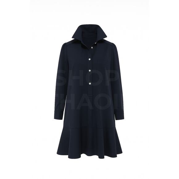 TUCKERNUCK Black Crepe Callahan Shirt Dress Size L NWT Retail $148 Tuckernuck - Picture 7 of 7